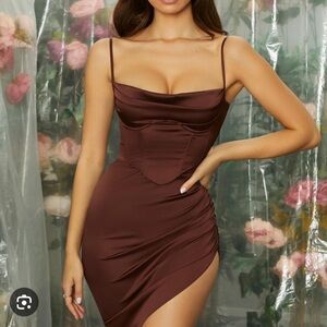 Oh Polly Dress Corset bustier top size 4 small brown